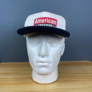 LitePro American Trucker Men's Hat Beige Navy Blue Snapback Cap Casual Outdoor